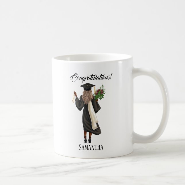 Personalized Watercolor Graduation (10) Coffee Mug (Right)