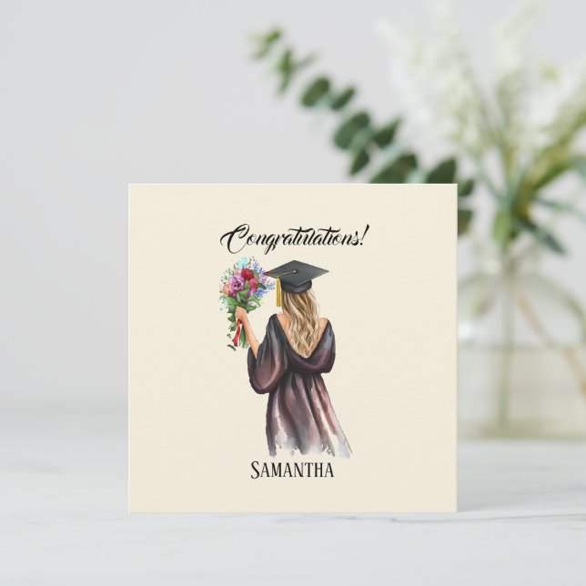 Personalized Watercolor Graduation (11) (Standing Front)