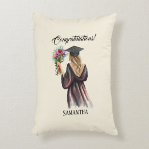 Personalized Watercolor Graduation (11) Accent Pillow