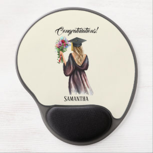 Personalized Watercolor Graduation (11) Gel Mouse Pad