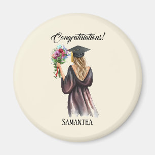 Personalized Watercolor Graduation (11) Magnet