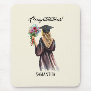 Personalized Watercolor Graduation (11) Mouse Pad