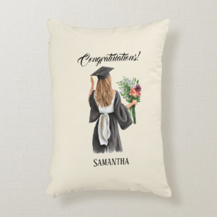 Personalized Watercolor Graduation (12) Accent Pillow