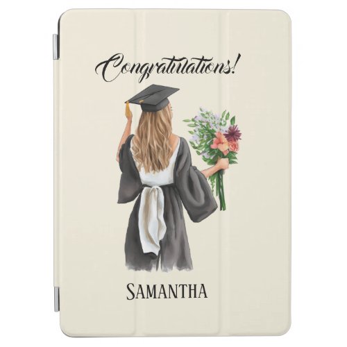Personalized Watercolor Graduation 12 iPad Air Cover