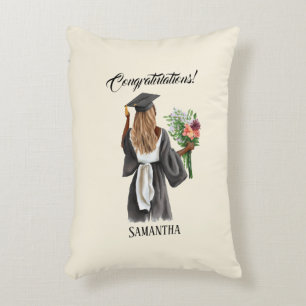 Personalized Watercolor Graduation (13) Accent Pillow