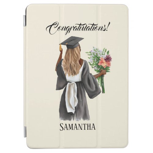 Personalized Watercolor Graduation 13 iPad Air Cover