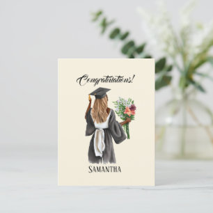 Personalized Watercolor Graduation (13) Postcard