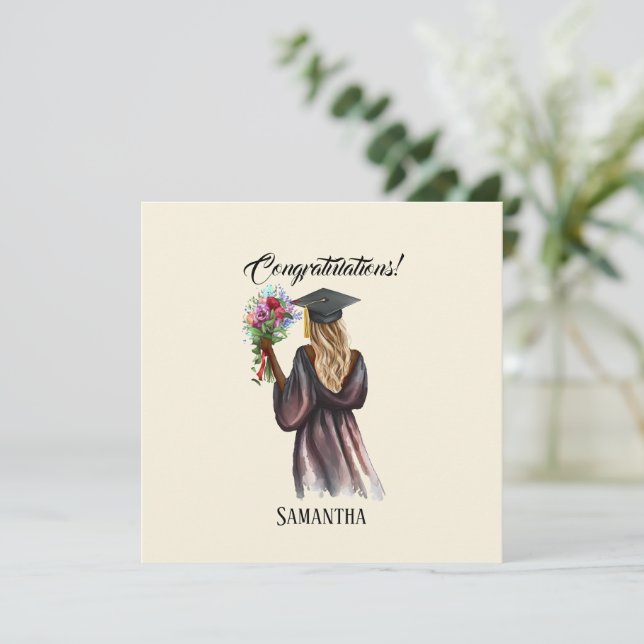 Personalized Watercolor Graduation (14) (Standing Front)
