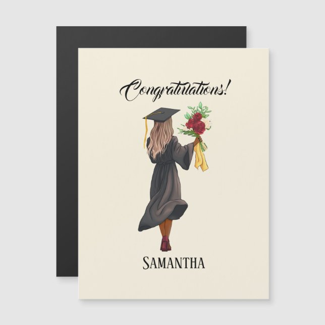 Personalized Watercolor Graduation (5) (Front/Back)