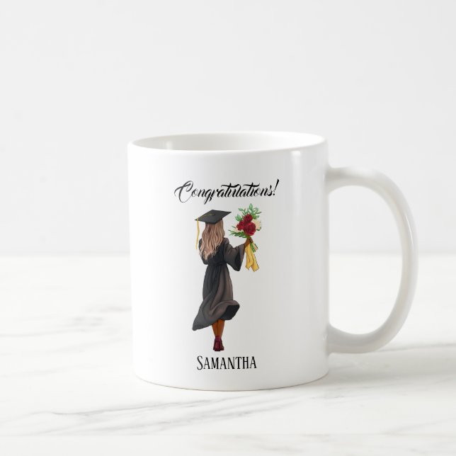 Personalized Watercolor Graduation (5) Coffee Mug (Right)