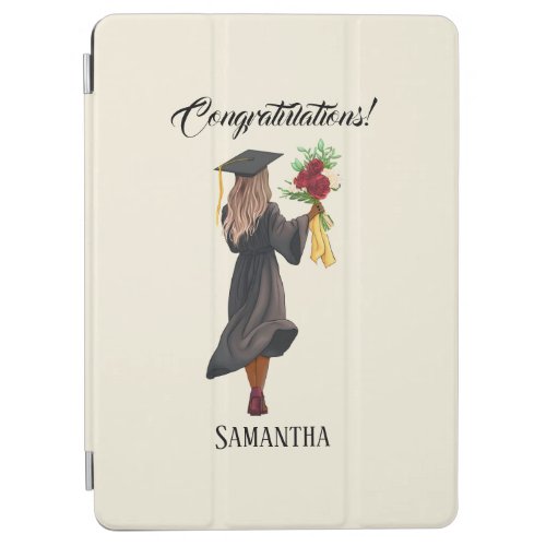 Personalized Watercolor Graduation 5 iPad Air Cover