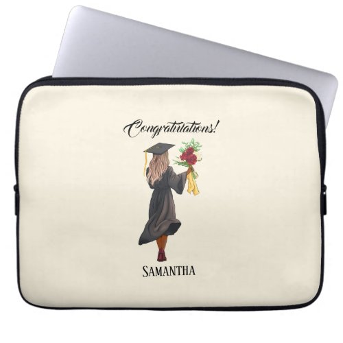 Personalized Watercolor Graduation 5 Laptop Sleeve