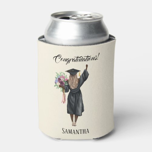 Personalized Watercolor Graduation 7 Can Cooler