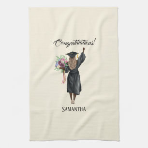 Personalized Watercolor Graduation (7) Kitchen Towel