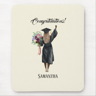 Personalized Watercolor Graduation (7) Mouse Pad