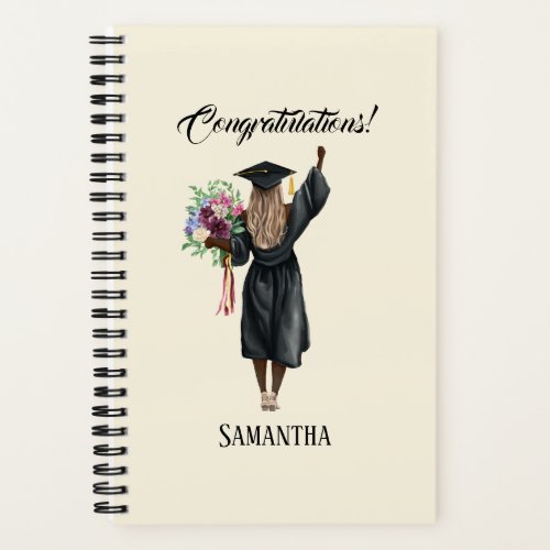Personalized Watercolor Graduation 7 Notebook