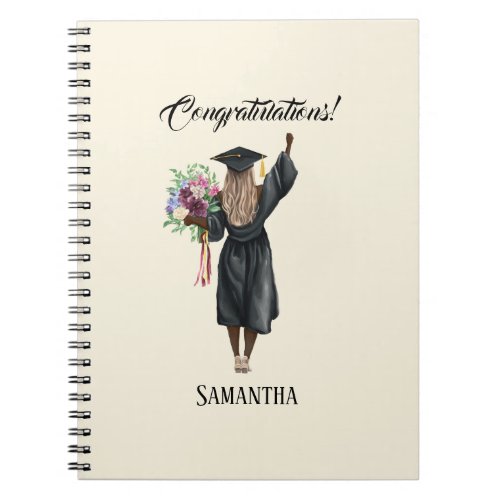 Personalized Watercolor Graduation 7 Notebook