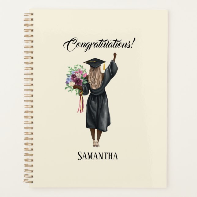Personalized Watercolor Graduation (7) Planner (Front)
