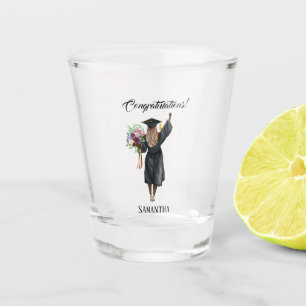 Personalized Watercolor Graduation (7) Shot Glass