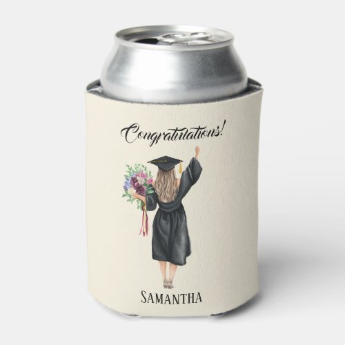Personalized Watercolor Graduation 8 Can Cooler