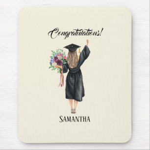 Personalized Watercolor Graduation (8) Mouse Pad