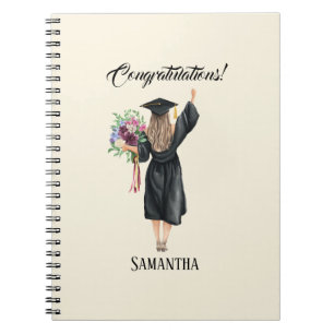 Personalized Watercolor Graduation (8) Notebook