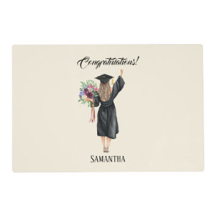 Personalized Watercolor Graduation (8) Placemat