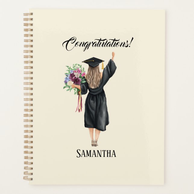 Personalized Watercolor Graduation (8) Planner (Front)