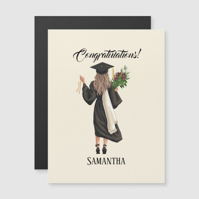 Personalized Watercolor Graduation (9) (Front/Back)
