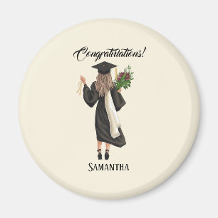 Personalized Watercolor Graduation (9) Magnet