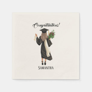 Personalized Watercolor Graduation (9) Napkins