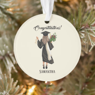 Personalized Watercolor Graduation (9) Ornament