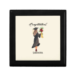 Personalized Watercolor Graduation  Gift Box