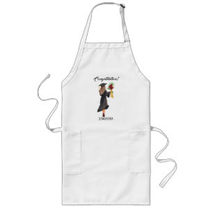 Personalized Watercolor Graduation Long Apron