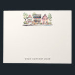 Personalized Watercolor Houses Real Estate Notepad<br><div class="desc">Use this sweet notepad for all your real estate office needs!</div>