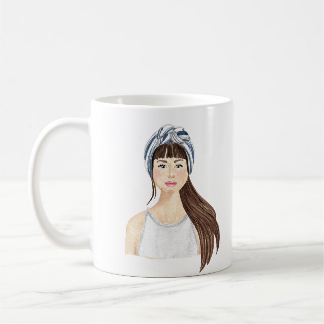 Personalized Watercolor Image Mug (Left)