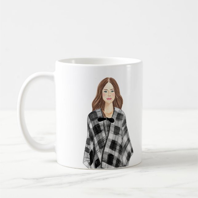 Personalized Watercolor Image Mug (Left)
