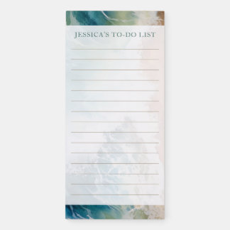 Personalized Watercolor Magnetic Beach Notepad