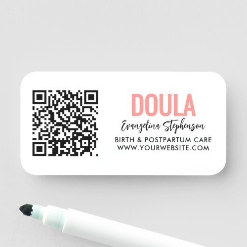 Personalized Watercolor Midwife DOULA Name Tag