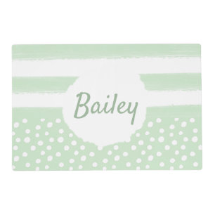 Personalized Watercolor  Name Dog Cat Pet Food Mat