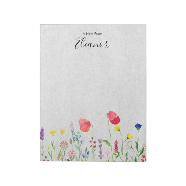 Personalized Watercolor  Notepad (Rotated)