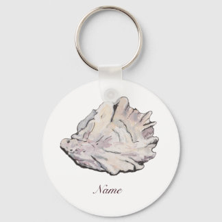 Personalized Watercolor Oyster Keychain