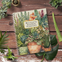 Personalized Watercolor Plants Garden Planner