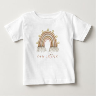 Personalized Watercolor Rainbow Baby Baby T-Shirt