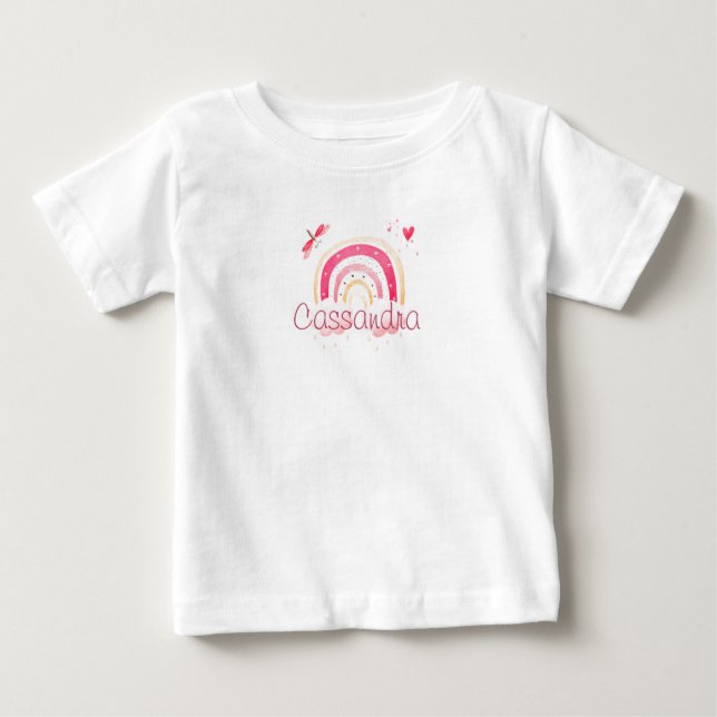 Personalized watercolor rainbow   baby T-Shirt (Front)