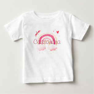 Personalized watercolor rainbow baby T-Shirt