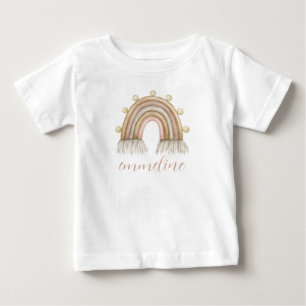 Personalized Watercolor Rainbow Baby T-Shirt