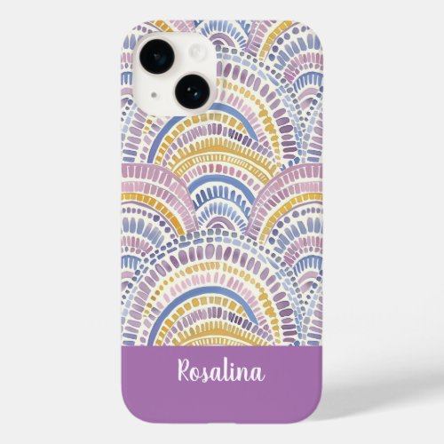 Personalized Watercolor rainbow phone case