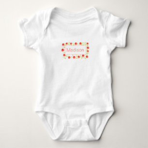 PERSONALIZED WATERCOLOR ROSE FRAME bodysuit