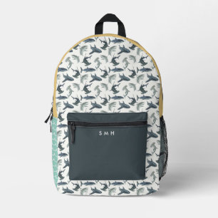 Personalized Watercolor Shark Backpack